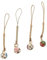 CORHAD 4 Stück Japanische Blumenglocke bescherung Weihnachten Weihnachten neuartige kleine Glöckchen Handy-Anhänger Lanyard Zubehör zur Schmuckherstellung Taschenanhänger