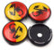4 Tappi Coprimozzo Ruota Coprimozzi per Fiat 500 Abarth 60mm Centrale Copricerchi, Auto Centro Cerchi Impermeabile Antipolvere Accessori per Lo Styling Del Logo Dell'Auto