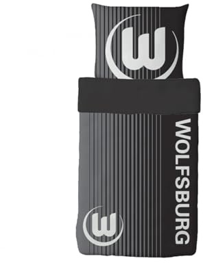 VfL Wolfsburg Bettwäsche VFL schwarz/grau