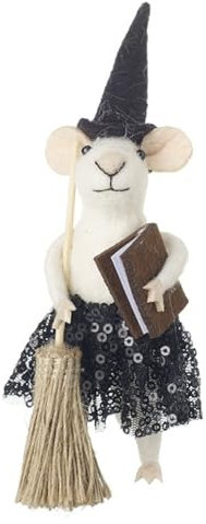 Heaven Sends Felt Witch Mouse Halloween Decoration