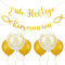 Bomtop 12 Stück Kommunion Deko Girlande Erste Heilige Kommunion Jungen Mädchen Glitzer Gold Banner Luftballons Erstkommunion Deko Papiergirlande Hängedeko
