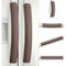 Oceanlend Lot de 2 housses de poignée de porte de réfrigérateur, anti-collision, lavables et anti-collision, pour réfrigérateur, four, lave-vaisselle, 37 x 14 cm (marron clair)