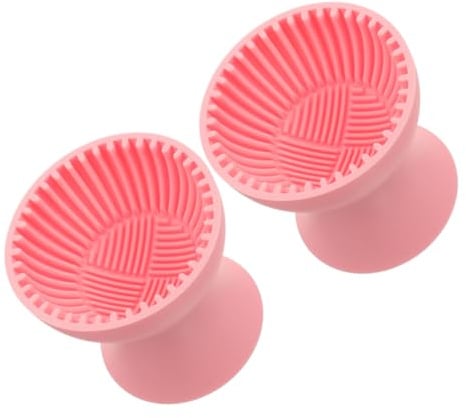 DONFAMDS 2stücke Silikon-make-up-pinselreiniger Tragbarer Reinigungsschüssel Pinselreinigungswerkzeug Für Unterwegs Hause Effektiver Kosmetikpinselreiniger