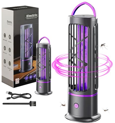 Lampe Anti Moustique Interieur,Mode lumière Nocturne et Lampe UV Anti Moustique 2 en 1,Grande Surface Produit Anti Moustique,Appareil Anti Moustique Exterieur Peut être Suspendu et Porté à la Main