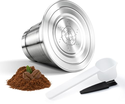 Big Cup Capsule de café réutilisable en acier inoxydable compatible avec L'OR Barista LM8012, dosette de café rechargeable en métal BENFUCHEN compatible avec la machine à café L'or-Coffee