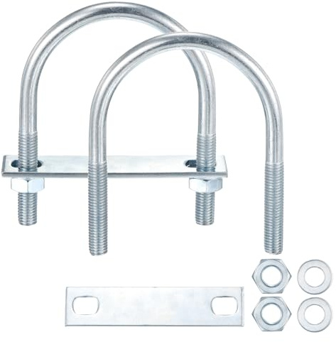 METALLIXITY 2 Sets 3/8(M10)x3.03x4.52 Runde U-Schrauben Sets Mit Zubehör