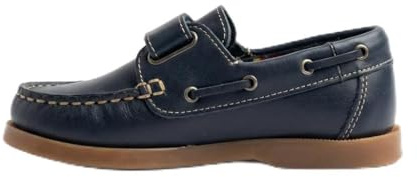 Zapatos Náuticos Niño Piel con Cordones para Colegio y Uniforme. Mocasines de Cuero y Serraje Suela Goma Antideslizante y Flexible. Calzado Infantil Escolar de Vestir Comunión Resistente y Cómodo