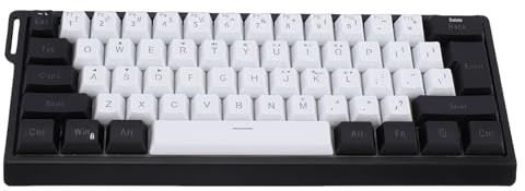 ASHATA Tastiera con cavo, 60% 61 tasti RGB retroilluminata meccanica al tatto, computer portatile e compatto per lavoro di gioco (bianco nero)