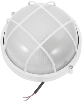iplusmile Saunaglasleuchte E27 Weiß Runde Glaslampe aus Aluminium Sicher für Saunaraum und Schacht Vielseitige Sauna Beleuchtung