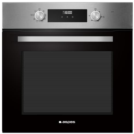 Aspes Horno Multifunción Inox AHM8700DX. Capacidad 70 Litros, 3000 W, Grill, 8 Programas, Interior Esmaltado, Temporizador, Fácil Limpieza, Eficiencia Energética Clase A
