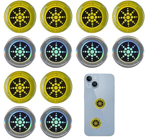 ZMaglorian Brouilleur Telephone Portable 4G 5G, Autocollant Telephone Anti-Ondes (12 Pièces) Auto-adhésif - Protection contre les Ondes Wi-Fi pour Smartphone, Tablette et PC