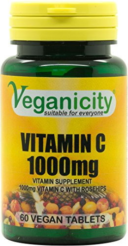 Veganicity Veganicity Vitamin C 1000mg: Antioxidant Vitamin C Supplement: 60 Tablets, in a Planet-Friendly 99% Recycled Pot