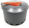 Tentock Wärmetauscher Alu Kochtopf 2-3 Personen, 1,5 L / 2.1 L Outdoor Kochgeschirr mit Faltbarer Griff und Aufbewahrungstasche für Picknick Reisen Camping, Schnelles Sieden(2.1L)