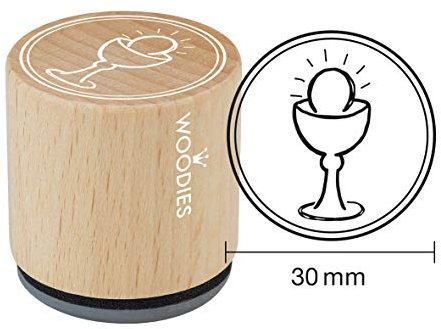 Woodies Stempel Kelch, Holz, 3,4 x 3,4 x 3,5 cm