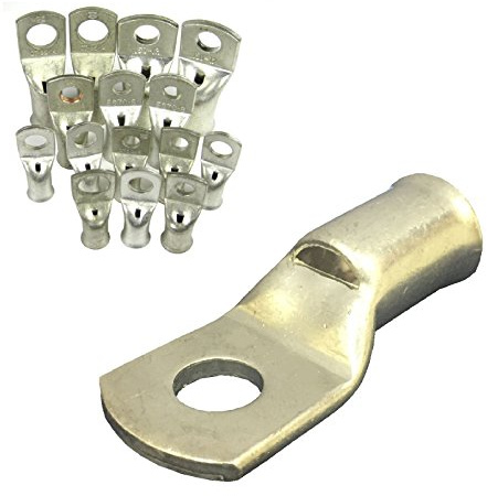 2 x Crimp or Solder Battery Lug Terminals for a 185mm² Cable with 10mm Bolt Hole
