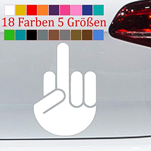 Mittelfinger Aufkleber Fuck You Effenberg Stinkefinger JDM VW 18 Farben 5 Größen
