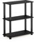 Furinno kompaktes Mehrzweck-Regal mit 3 Ebenen, holz, Americano/Schwarz, 29.46 x 59.94 x 75.18 cm, Vierkantrohr