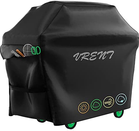 Funda Protectora Barbacoa Exterior Impermeable,Cubierta de la Parrilla Barbacoa Anti-UV 210D Oxford Tela Resistente al Agua Viento Lluvia Nieve Polvo (145 x61 x117cm)