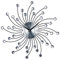 Silber Wanduhr mit Glitzer, Küchenuhr gro?, Moderne Designer Quartz Wanduhr, Analoguhr Wand (Silber-rotierende Strahlung)