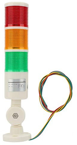 Industrial Signal Lichtsäule, Akozon LED Dauerlicht Warnleuchte Rot/Grün/Orange CNC Maschinenwartung LED Anzeige Signalleuchte 24V DC