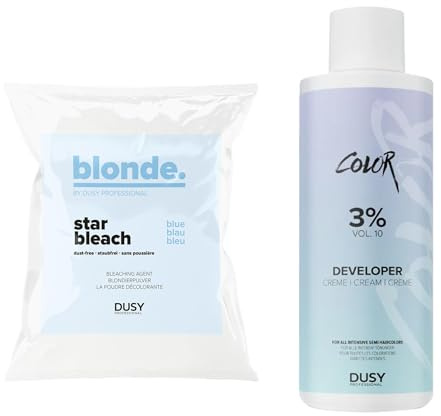 Dusy Star Bleach Blondierpulver 500g im Beutel + Dusy Professional Creme Oxyd 1000ml 3%