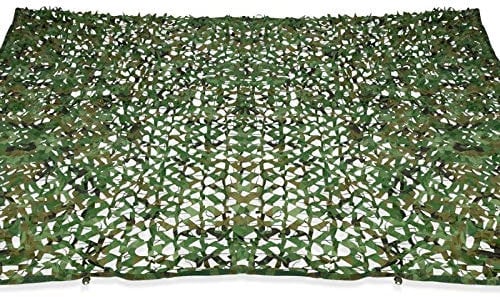IDMarket - Voile d'ombrage rectangulaire Design ombrière Camouflage 3x4 M Treillis Vert
