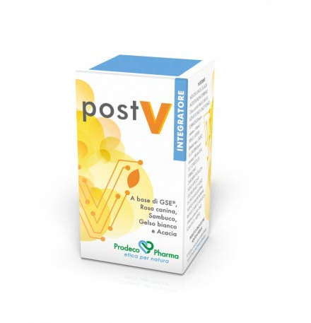 Prodeco Pharma Post V Integratore a Base di GSE, Rosa Canina, Sambuco, Gelso Bianco e Acacia