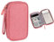 Hosoncovy Double Layer Power Bank Case Power Bank Carrying Case Power Bank Travel Case Storage Bag Cables Organizer for Romoss Samsung Anker 20000mAh 10000mAh Power Bank (Pink)