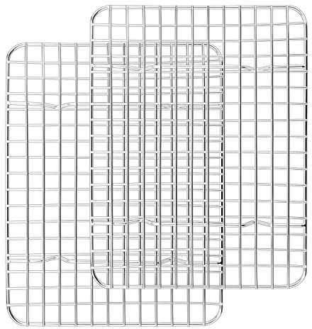 Joyfair Baking Rack Pack of 2, Stainless Steel Baking Cooling Rack Set for Cooking/Baking/Roasting/Grilling/Drying, Rectangle 29.8 x 22.9cm, Oven & Dishwasher Safe