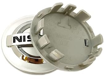 KOUNNENA Cache Moyeu Capuchons De Centre Enjoliveurs De Roue Voiture Cache Moyeux Jante 54mm pour j10 j11 j12 N15 N16 N17 Y60 Y61 Y62,White