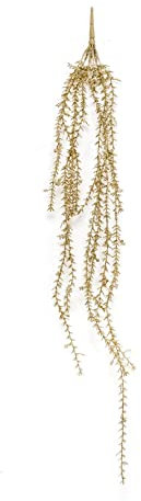 artplants.de False hanging plant mistletoe cactus ANIKO, spike, glitter, gold, 80 cm - Artificial hanging plant