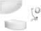 VBChome Badewanne Links 150x100 cm Acryl SET Schürze Siphon Wanne Ecke Eckbadewanne Weiß Design Modern Ablaufgarnitur Wanne Links Schürze Ablaufgarnitur Füße