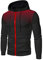 Sweat Homme Capuche Zippé Pulls, Gilets et Sweats Homme Veste Travail Militaire Polaire Hommes Blousons Coupe Vent Pas Cher Léger Hoodie Parka Marque Automne Halloween Noir S