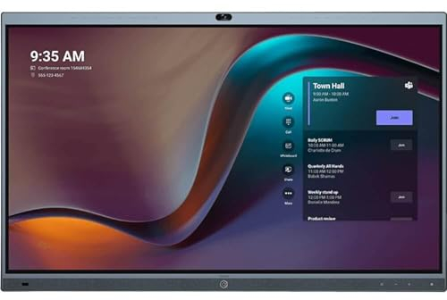 Yealink MeetingBoard Panneau plat de signalisation numérique 2,18 m (86) LED WiFi 4K Ultra HD Noir Écran Tactile