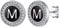 Silvora Boucles d'Oreilles Argent 925 Femme Homme Initial Lettre Blanc Noir Clou d Oreille Pierre Zircone Ronde-10mm Fille Cadeau pour Maman Copine Soeur Ado Jeune Adult