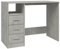 vidaXL Bureau avec tiroirs Gris béton 102x50x76 cm Bois d'ingénierie, Bureau d'ordinateur, Bureau d’écriture, mobilier de Bureau à Domicile