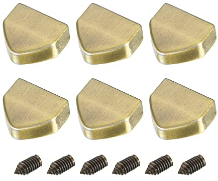 sourcing map 6Stk. Reißverschluss Schwanz Clip Zinklegierung Reißverschlussschnalle Endstücke Stopper Endspitzen für Leder-Nähzubehör (0.51 Zoll Messing)