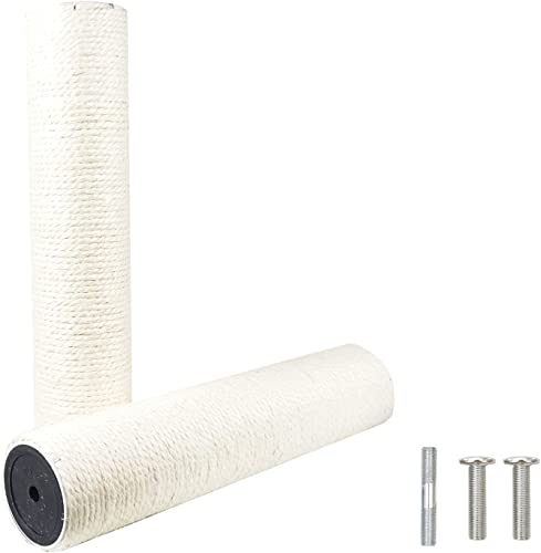 GREAT AIGOO Poste de Repuesto para Rascar, Sisal Natural, Diametro 6cm, 10MM, Postes de Repuesto para Poste de Rascar para Gato (20cm)