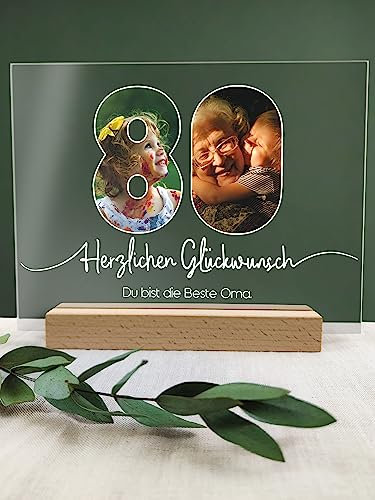 80 Geburtstag - Foto Acryl Tafel - 80 Geburtstag Dekoration, Geschenkideen zum 80 Geburtstag, 80 Geburtstag Frauen, 80 Geburtstag Männer, 80 Geburtstag Geschenk, 80. Geburtstag, 80 Geburtstag Deko