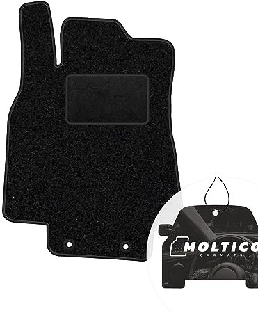 moto-MOLTICO Fahrer Fußmatte Auto Velours Fahrerseite Autoteppiche Schwarz Fahrermatte 1-teilig passend für Mercedes-Benz A-Klasse W169 2004-2012