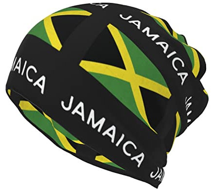 Niedliche Flagge Multifunktions Beanie Hut Slouchy Skull Cap Soft Stretch Patriotisch Mode Schal für Männer Frauen Erwachsene, Jamaika-Flagge_r02, Einheitsgr��e