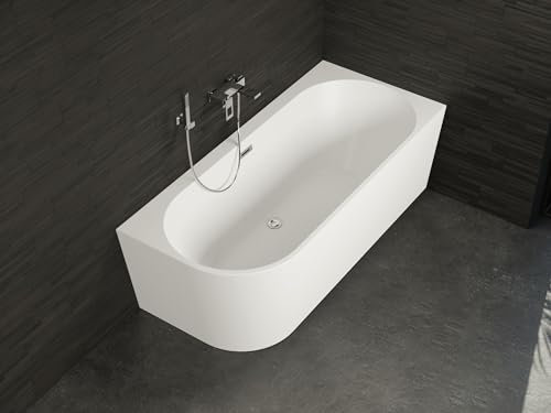 SPALINA Baignoire Semi-îlot Murale Capri 180 Droite L. 180 x l. 81 cm, by