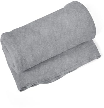 Setex Wohndecke, 85% Baumwolle/15% Polyester, Leichte Decke als Zimmer-Deko, Schlafzimmer-Deko und mehr, 200 x 150 cm große Tagesdecke, Hellgrau/Dunkelgrau Melange