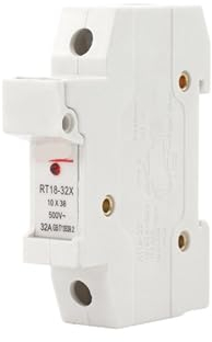 ICKUMDQUU Sicherungshalter RT18-32 Keramik-Sicherungskernsicherung RT18-63 Kupfer-Niederspannungs-Sicherungssockel (Color : RT18 32X Base, Size : 1P)