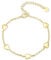 ASH'S CHOICE Damen Gold Armband Herz, Armkette Herz Ketten Gold, 14K Echt Vergoldet Verstellbar Armbänder Herz Charm Fußkettchen 925 Sterling Silber Freundschafts Armband Gold Ketten Damen Frauen