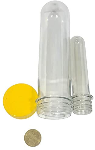 geo-versand 10 x XXL Petling - 19,5 cm mit Deckel - Geocaching Petlinge Rohlinge Wasserflasche Preform Röhrchen wasserdicht Tube (10, Klar XL 19,5 cm)