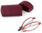 Aolso Gafas de lectura plegables, gafas de lectura graduadas, Gafas de Lectura Plegables Para Hombres y Mujeres, Anti-blue Gafas de Lectura Plegables Para Hombres y Mujeres (Rojo 2.5)