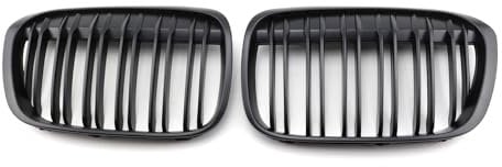 Kühlergrill Glanz Doppelsteg Grill Front Frontgrill Kompatibel für BMW X1 F48 2017-2019, Grill Kühlergrill Vorne Doppelsteg Nieren
