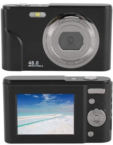Appareil Photo Numérique, Appareil Photo 1080P, Appareil Photo Vlogging Autofocus, Appareil Photo Numérique Compact, avec Zoom Numérique 16X, écran IPS 2,4 Pouces, Anti-secousse