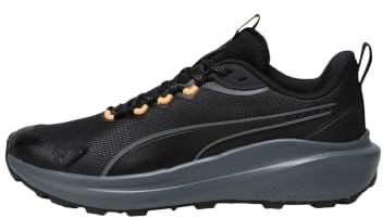 Puma Skyrocket Lite Trail Adult Unisex Straßen-Laufschuh, Black-Heat FIRE, 40.5